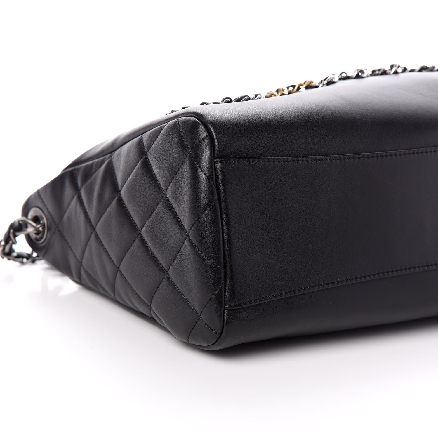 Chanel Calfskin Chain 20s Signature Hobo Black 10 of 11