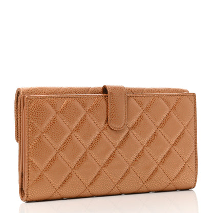 Chanel Metallic Caviar Quilted Large Flap Wallet Copper 2 of 5