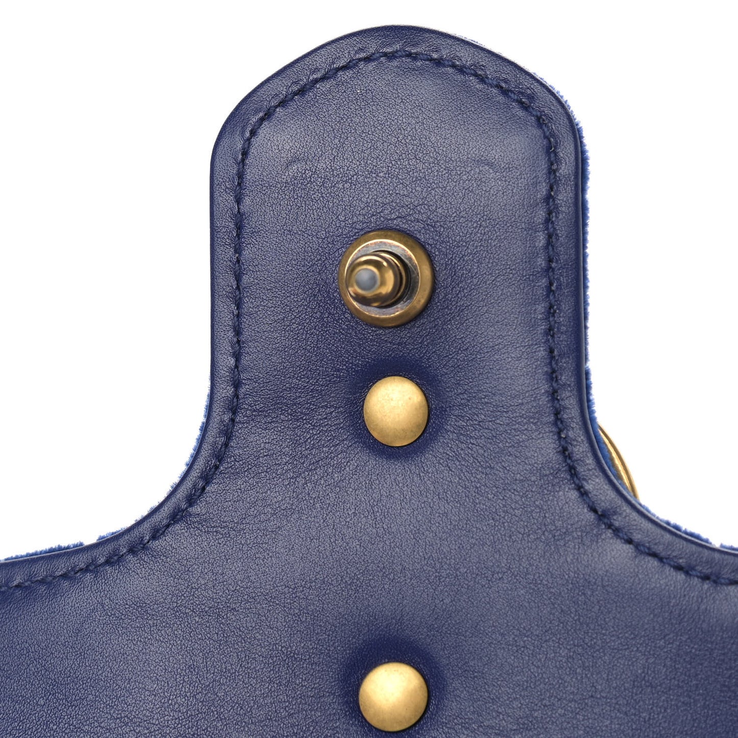 Velvet Matelasse Mini GG Marmont Shoulder Bag Cobalt Blue