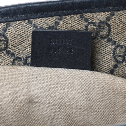 Gucci GG Supreme Monogram Medium Zippered Shopping Tote Navy 7 of 10