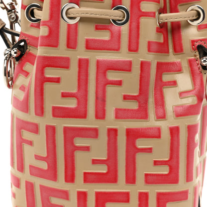 Fendi Vitello Liberty F is Fendi FF Embossed Mini Mon Tresor Bucket Bag Amido Fiamma 17 of 18