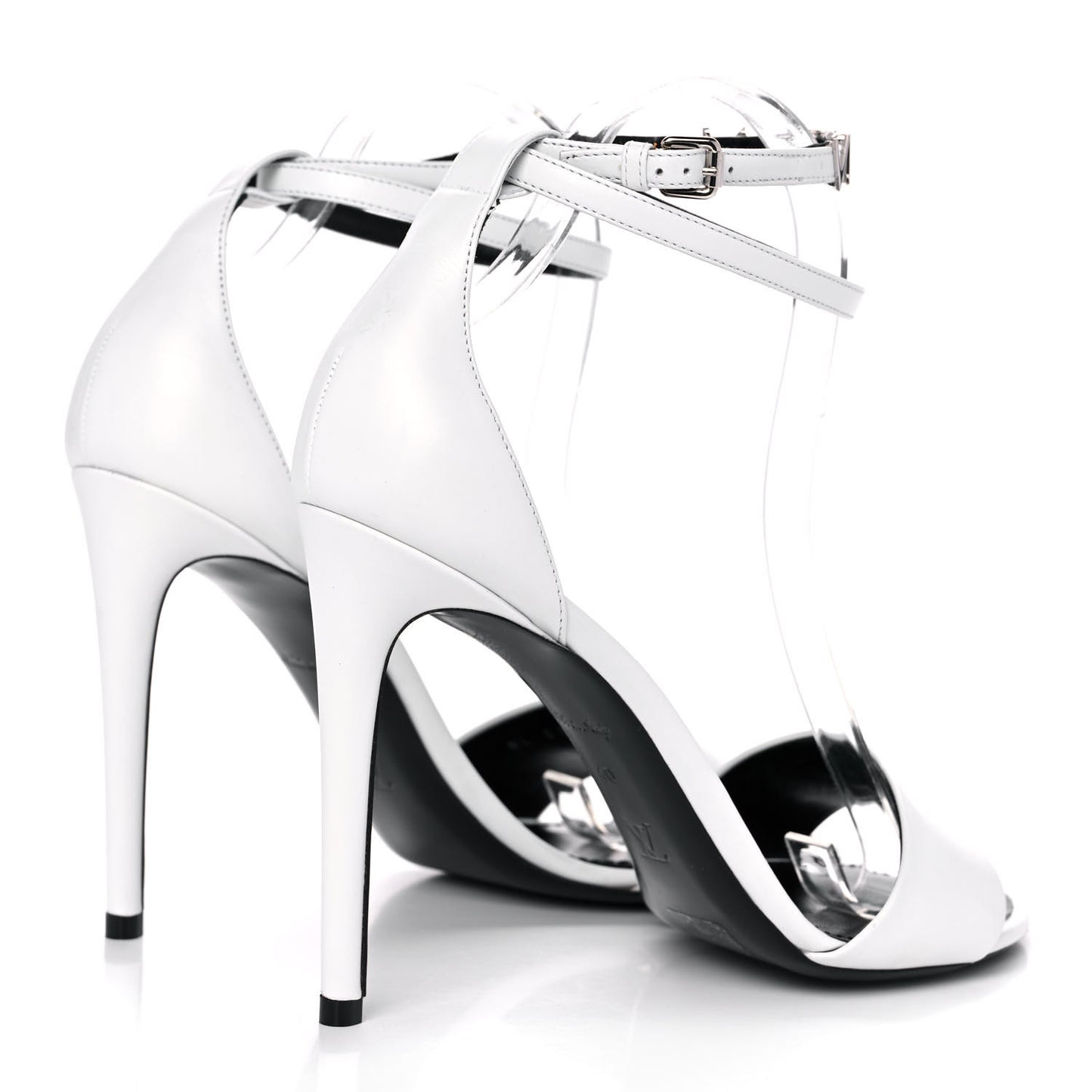 Calfskin Call Back Sandals 40 White