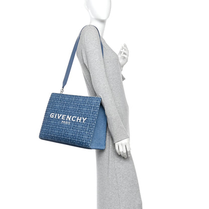 Givenchy Denim 4G Medium Chain Tote Blue 2 of 10