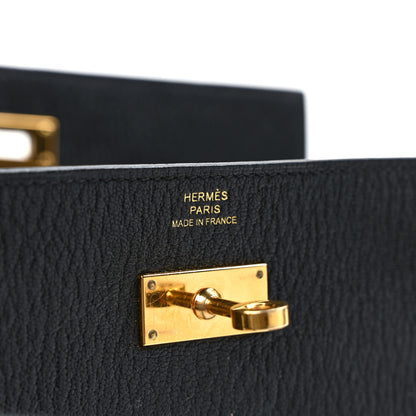 Hermes Chevre Mysore Kelly Wallet To Go Black 6 of 9