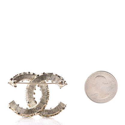 Chanel Enamel CC Baroque Brooch Black Gold 2 of 3