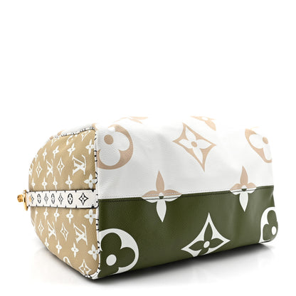 Louis Vuitton Monogram Giant Speedy Bandouliere 30 Kaki Beige 4 of 9