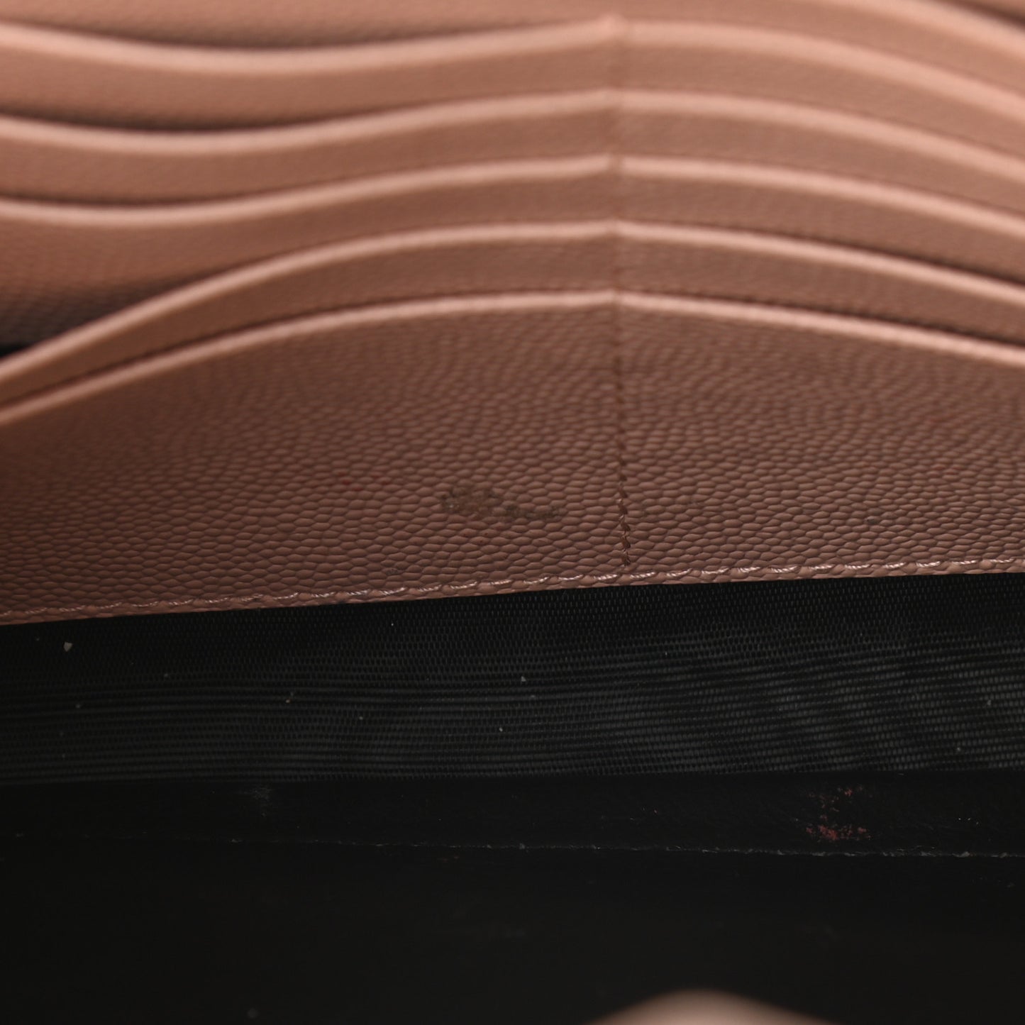 Grain De Poudre Matelasse Chevron Monogram Chain Wallet Pale Pink
