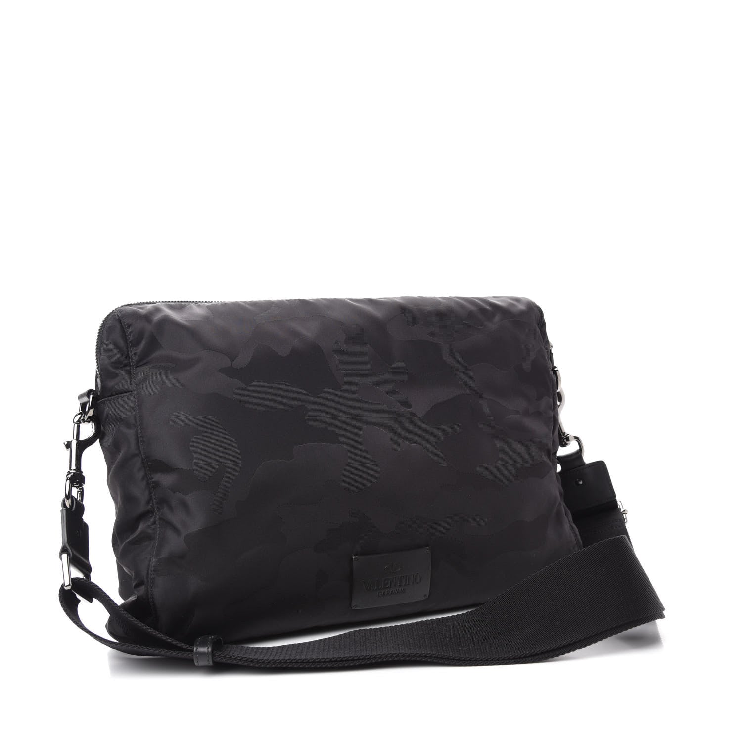 Valentino Garavani Nylon Camouart Messenger Black 3 of 9