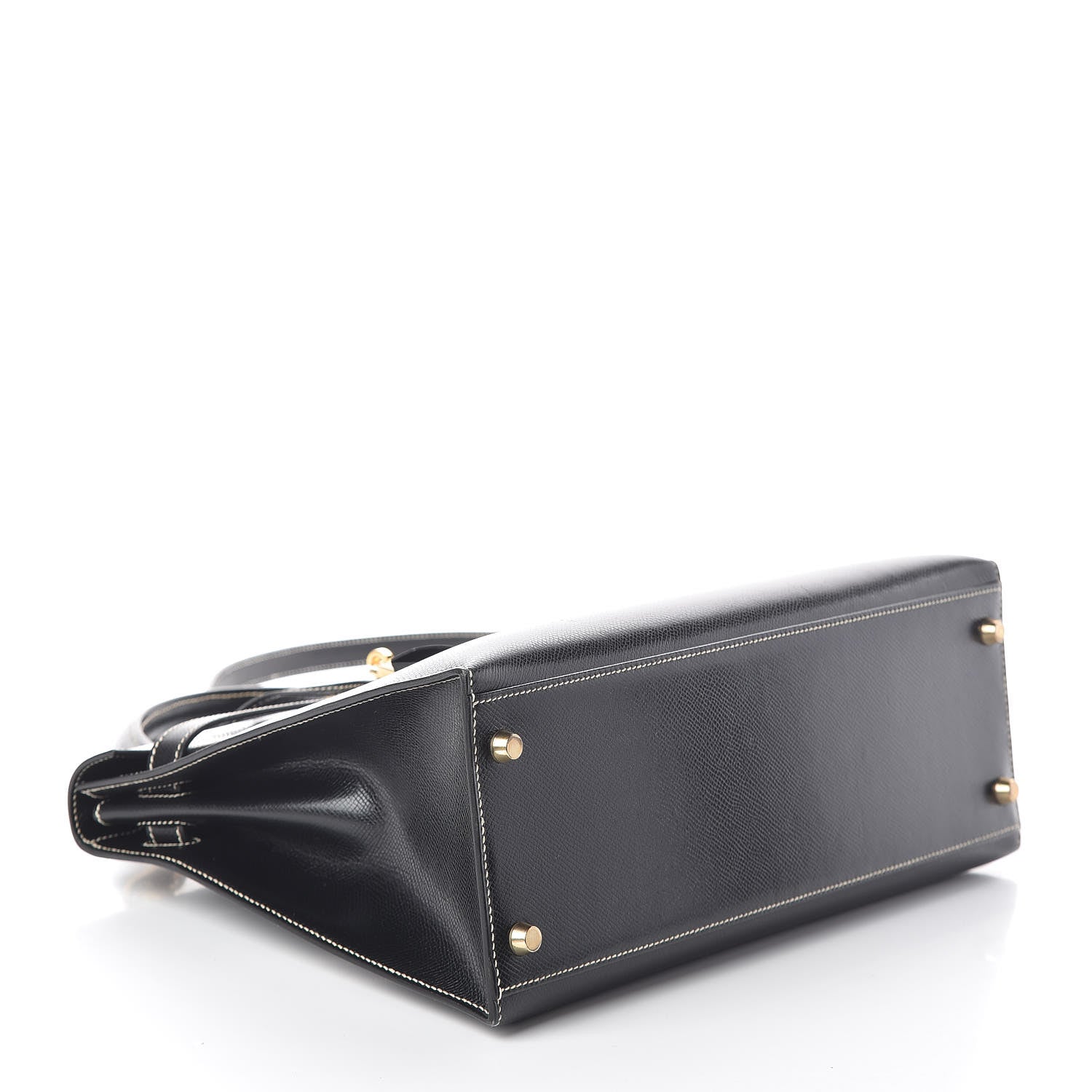 Hermes Veau Grain Lisse Kelly Sellier 32 Black 5 of 33