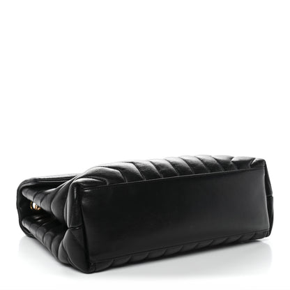Saint Laurent Calfskin Y Quilted Monogram Medium Loulou Chain Satchel Black 4 of 16