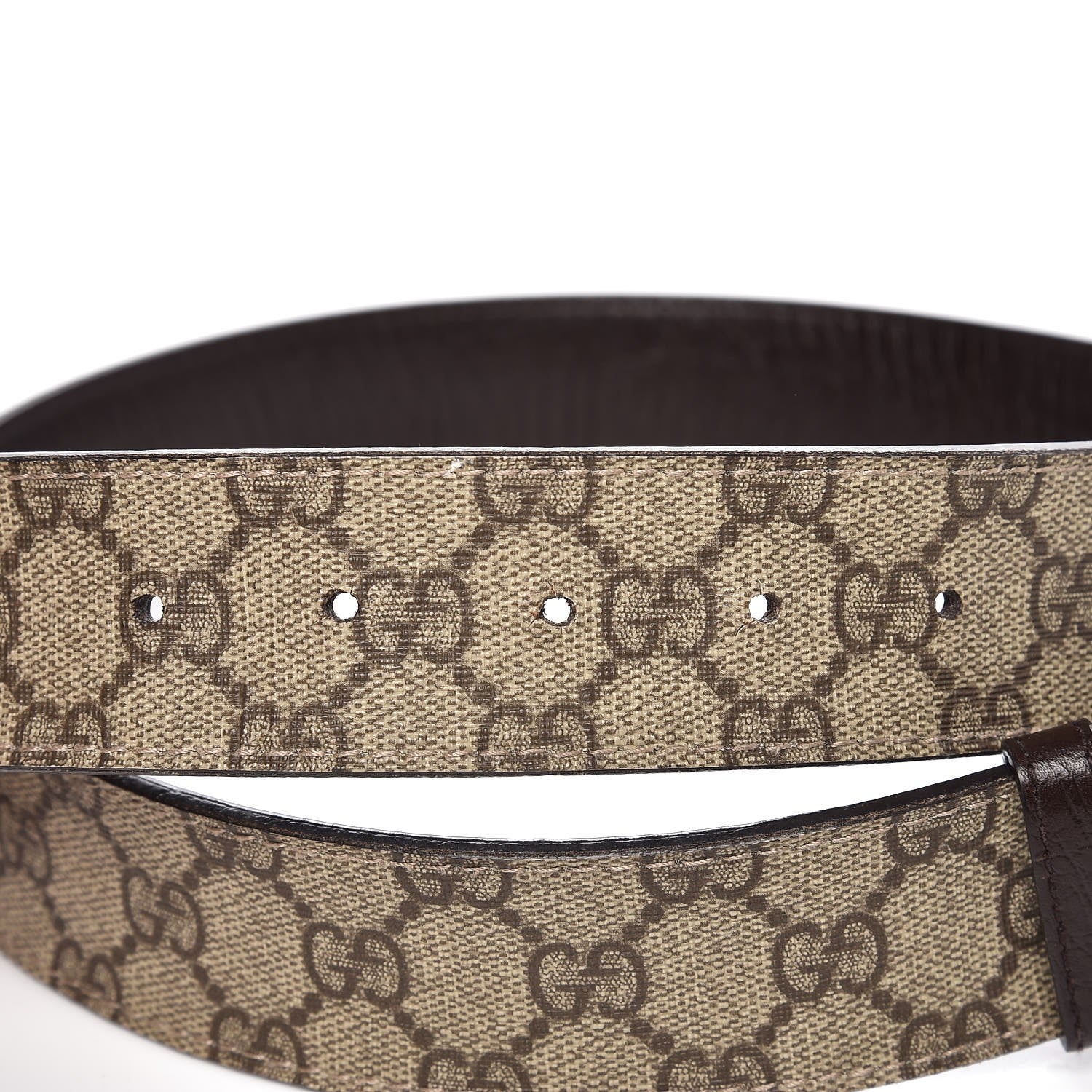 Gucci GG Plus Monogram Interlocking G Belt 85 34 Dark Brown 3 of 5
