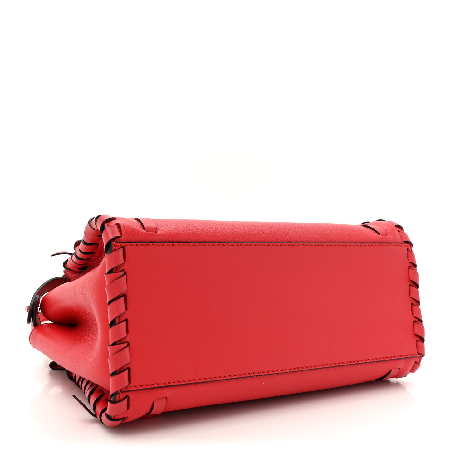 Vitello Seta Century Nappa Whipstitch Mini Peekaboo Iconic Satchel Fiamma