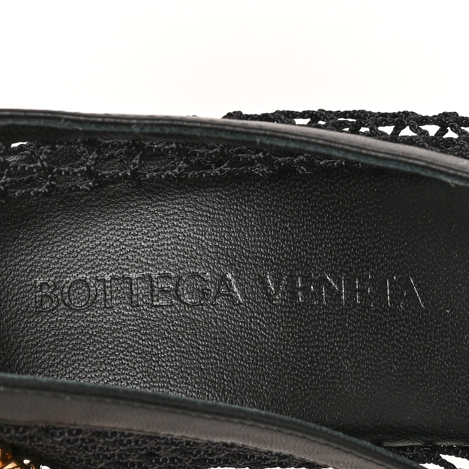 Bottega Veneta Mesh Nappa Chunky Chain Sandals 37 Black 6 of 7