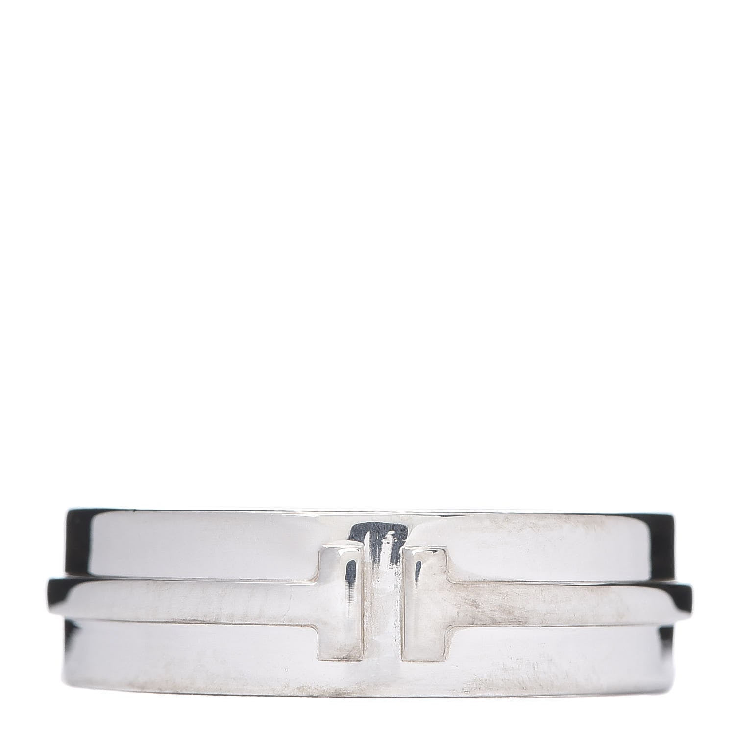 Tiffany Sterling Silver T Wide Ring 53 6.5 1 of 4