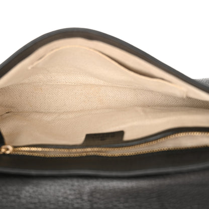 Gucci Pebbled Calfskin Medium Soho Flap Crossbody Black 5 of 12
