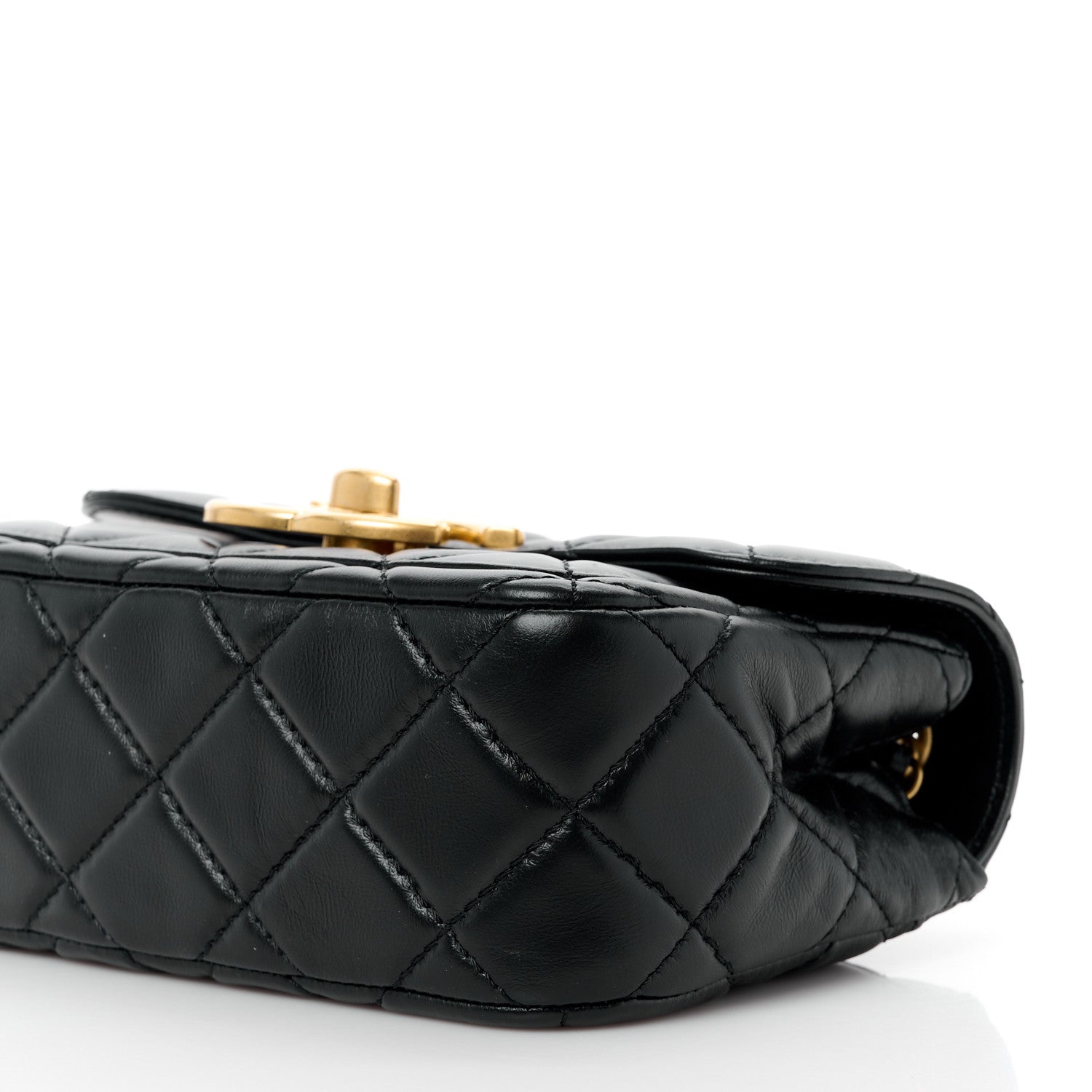 Chanel Shiny Lambskin Quilted Mini Maxi CC Flap Black 12 of 13