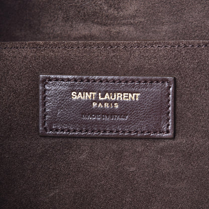Saint Laurent Suede Calfskin Small Emmanuelle Fringe Bucket Bag Black 7 of 12