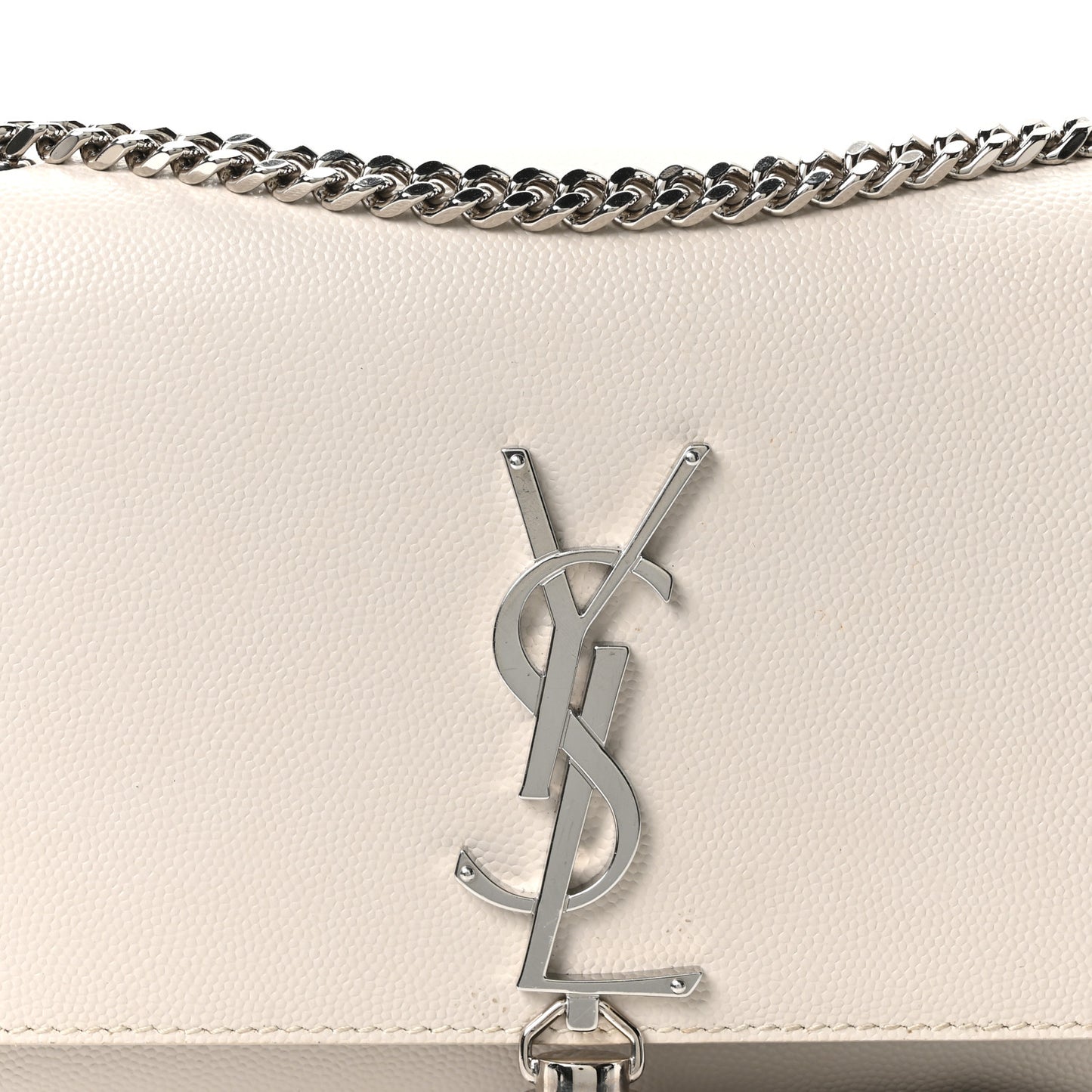 Grain De Poudre Small Classic Monogram Kate Tassel Satchel Icy White