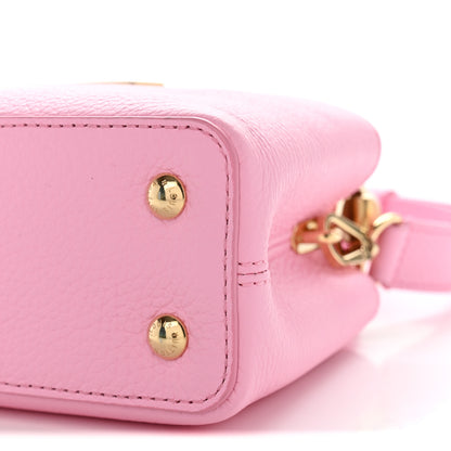 Louis Vuitton Taurillon Embellished Flower Handle Capucines Mini  Marshmallow Pink 8 of 8