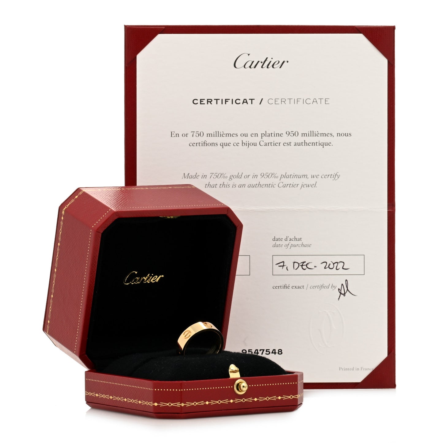 18K Yellow Gold 5.5mm LOVE Ring 56 7.75