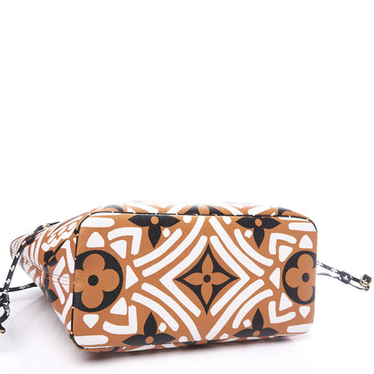 Louis Vuitton Monogram Giant Crafty Neverfull MM Creme Caramel 3 of 9