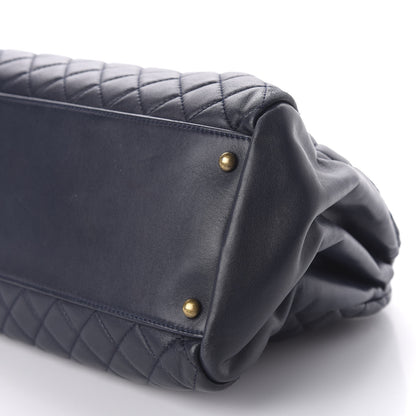 Chanel Lambskin Quilted Large Just Mademoiselle Bowling Bag Navy 7 of 10
