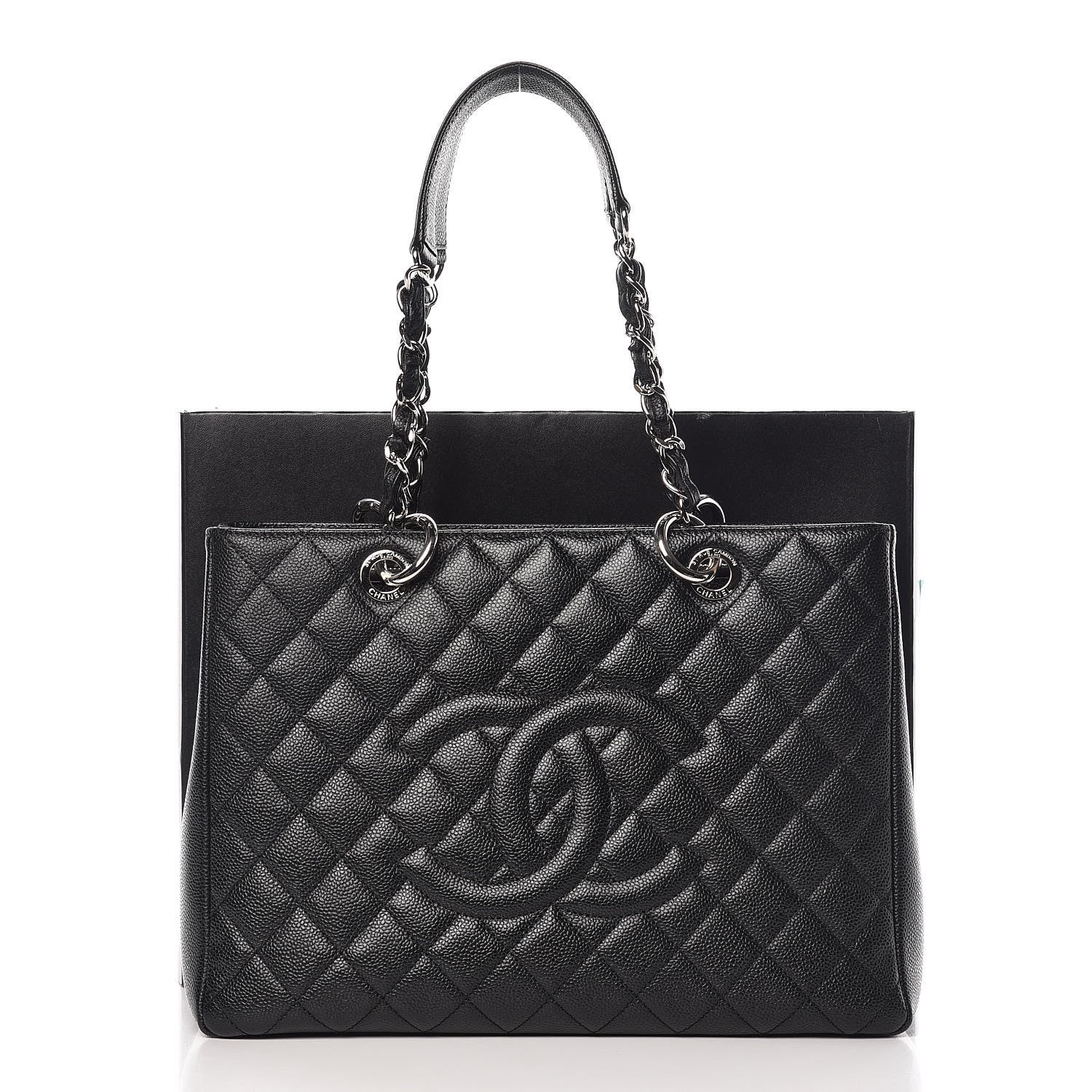 Chanel Caviar Quilted Grand Shopping Tote GST Black 12 of 12