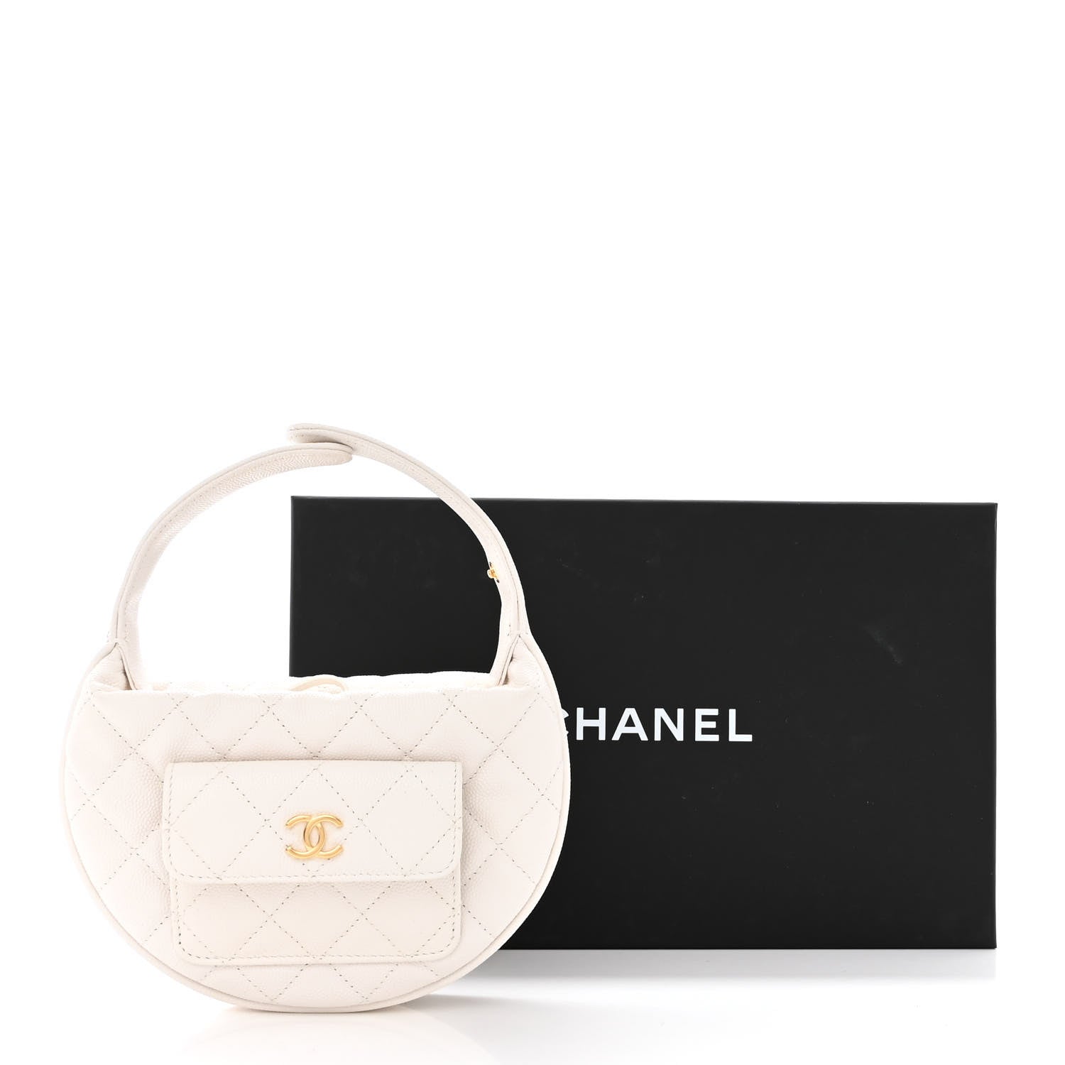 Chanel Caviar Quilted Polly Pocket Pouch Hobo White 11 of 11