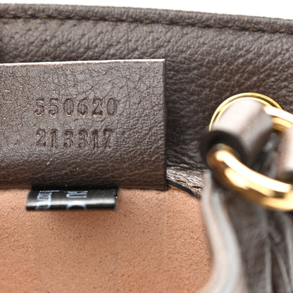 Gucci GG Supreme Monogram Web Mini Ophidia Bucket Bag Brown 9 of 10