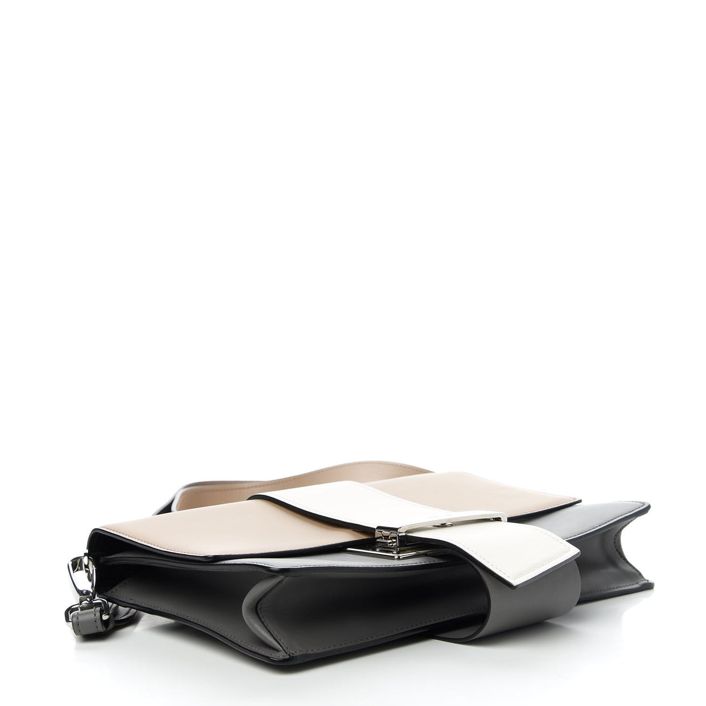 City Calf Plex Ribbon Bag Cammeo Bianco Marmo