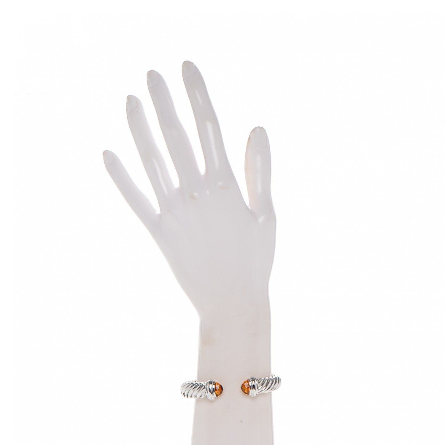 David Yurman Sterling Silver Citrine 10mm Waverly Bracelet 2 of 4