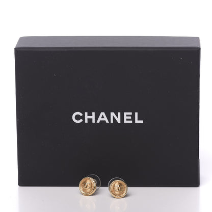 Chanel CC Button Earrings Gold 5 of 5