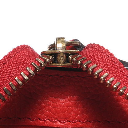 Celine Drummed Leather Shoulder Luggage Red 7 of 10