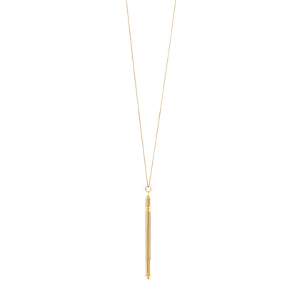 Saint Laurent Brass Long Stirrer Pendant Necklace Gold 1 of 7
