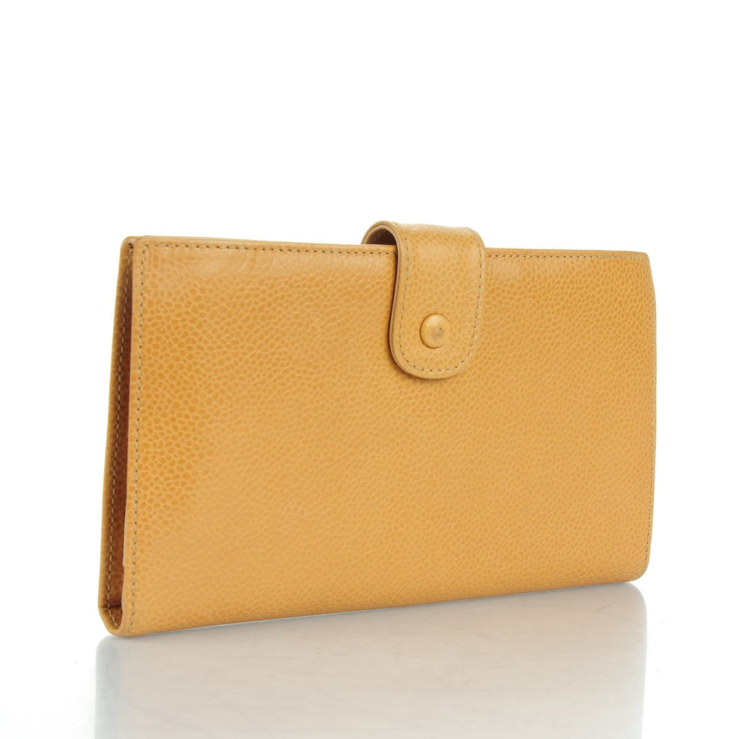 Caviar Timeless CC French Wallet Beige