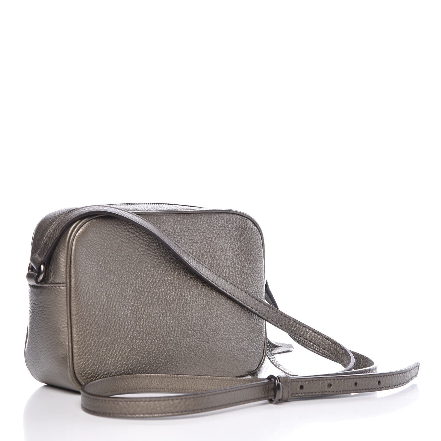 Gucci Metallic Pebbled Calfskin Small Soho Disco Bag Sasso 3 of 7