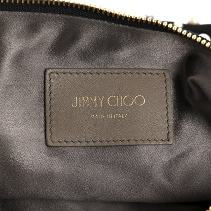 Jimmy Choo Suede Pearl Embellished Callie Tassel Clutch Bag Black 6 of 12