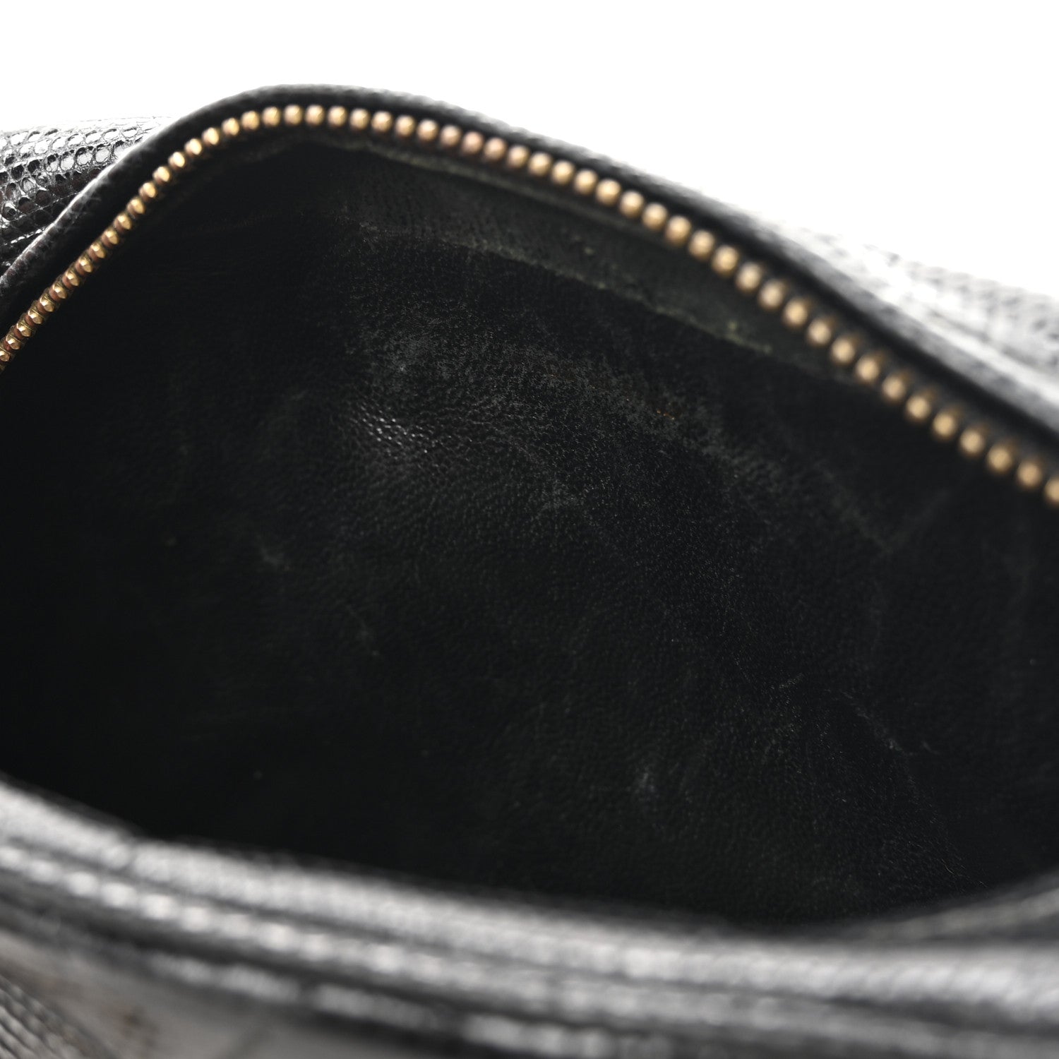 Chanel Lizard Quilted Small Tassel Camera Case Black 12 of 15