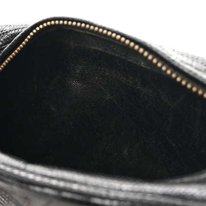 Chanel Lizard Quilted Small Tassel Camera Case Black 12 of 15