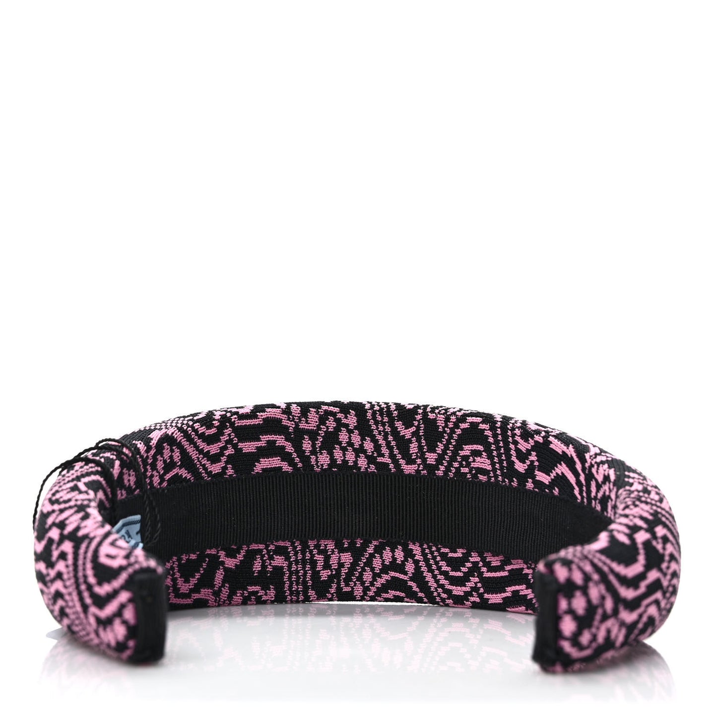 Maglia Jacquard Metal Triangle Logo Headband Black Rosa