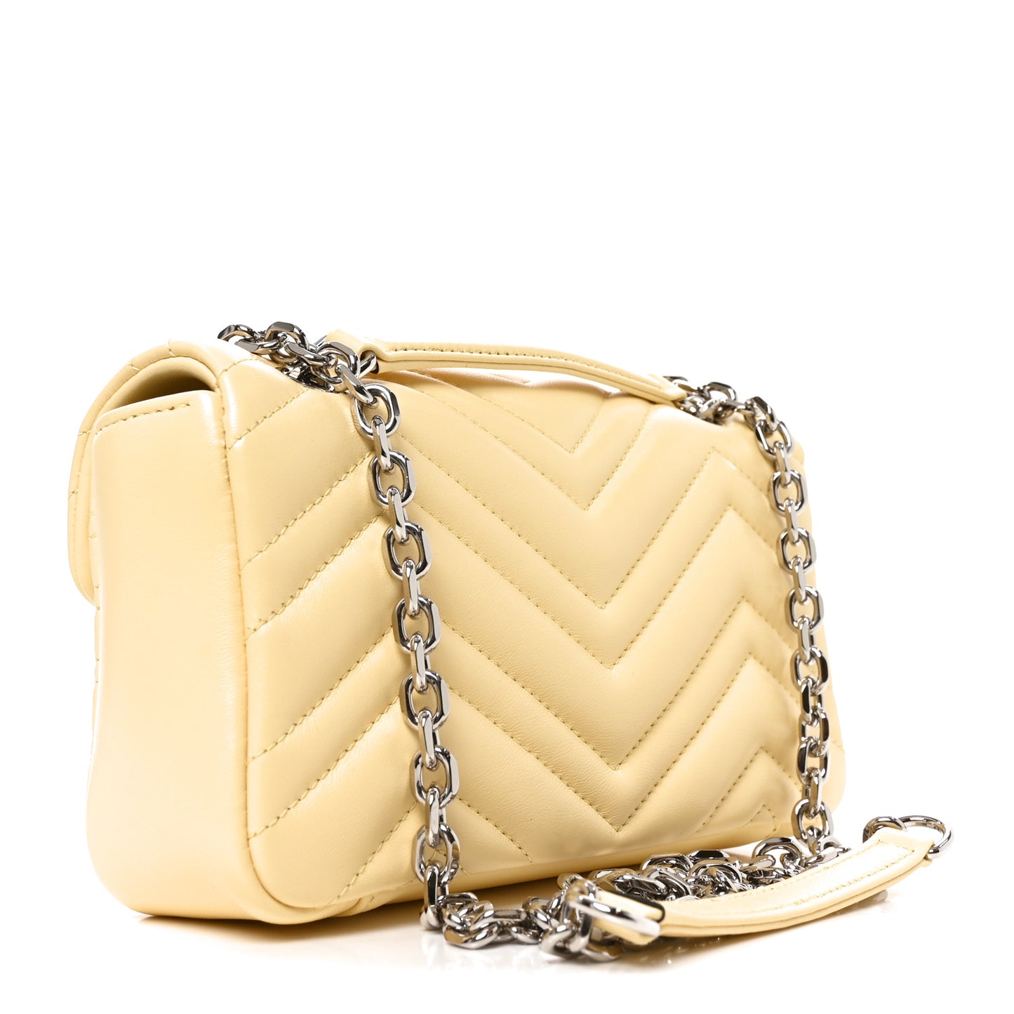 Lambskin Matelasse Small GG Marmont Shoulder Bag Yellow