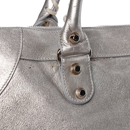 Balenciaga Metallic Agneau Classic Hardware Work Argent 10 of 11