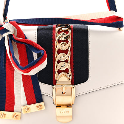 Gucci Calfskin Small Sylvie Shoulder Bag Off White 8 of 10
