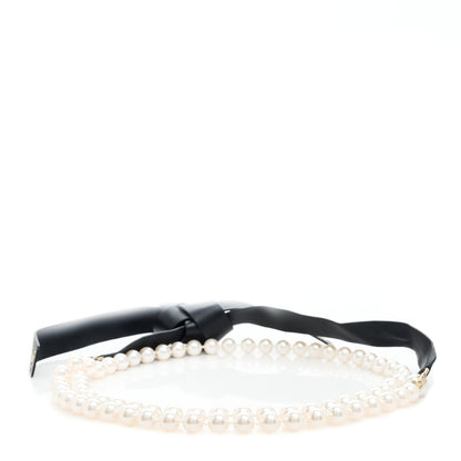 Chanel Lambskin Pearl CC Chain Belt L Black 2 of 4