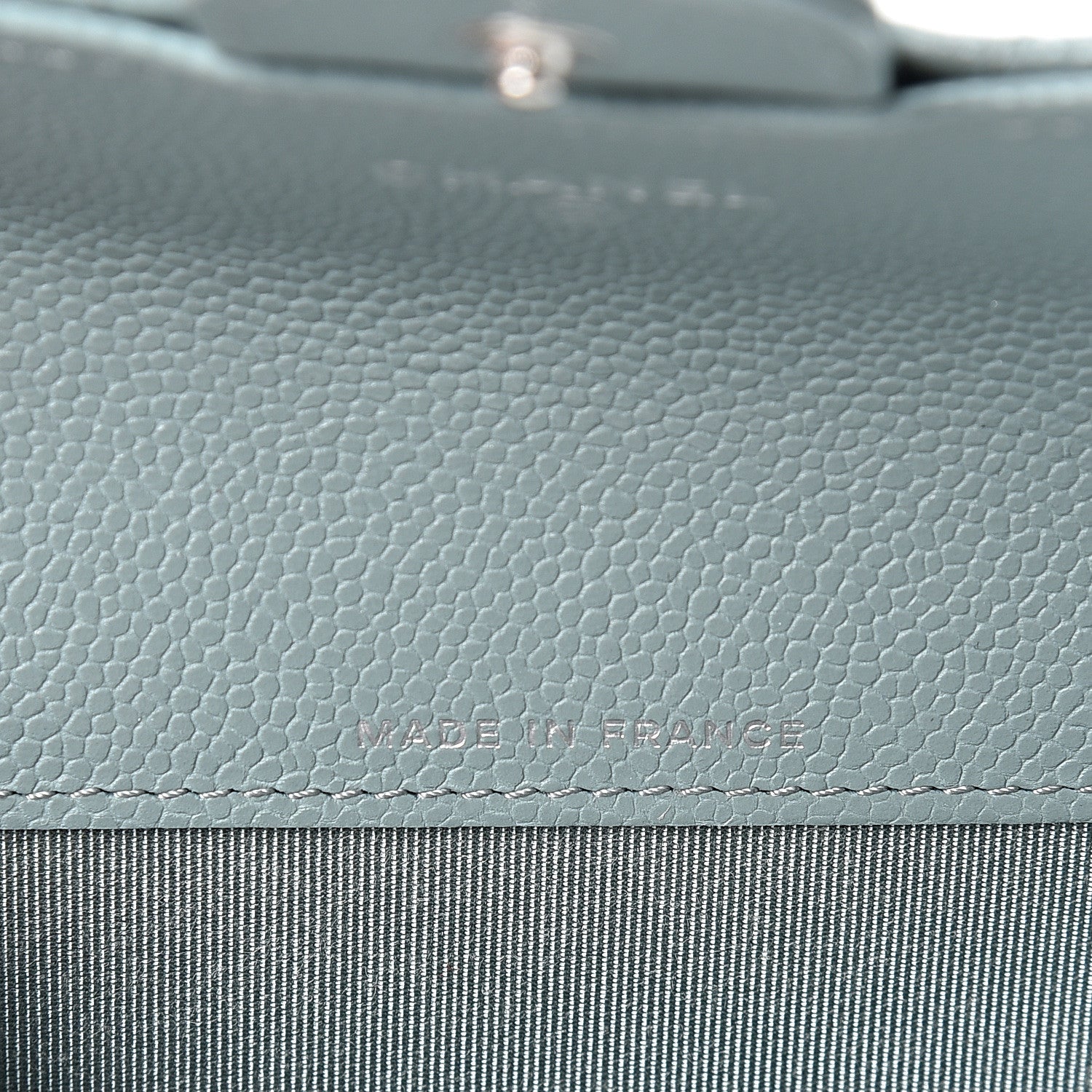 Chanel Caviar Quilted Flap Card Holder Wallet Light Blue 6 of 10