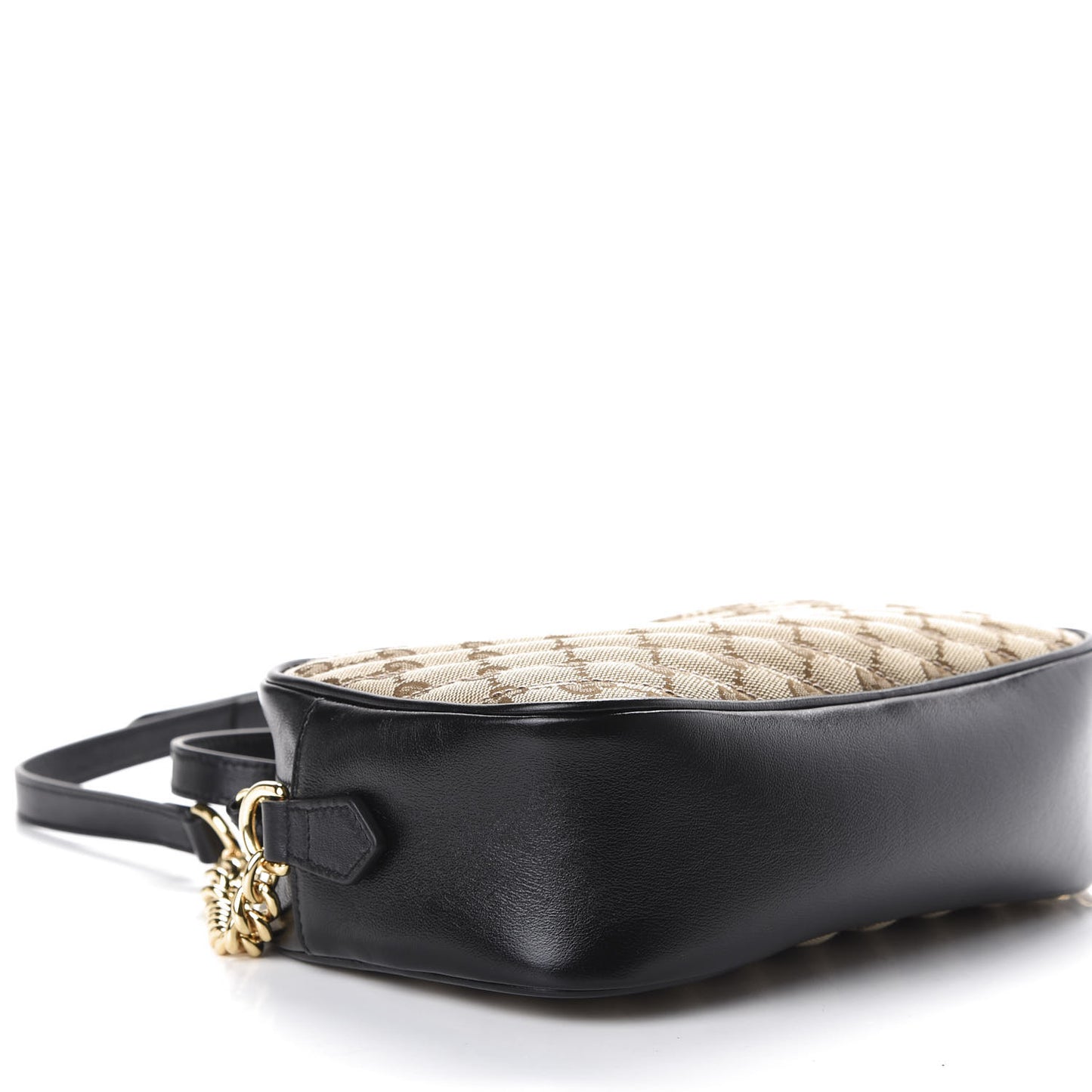 Monogram Matelasse Diagonal Small GG Marmont Chain Shoulder Bag Beige Black