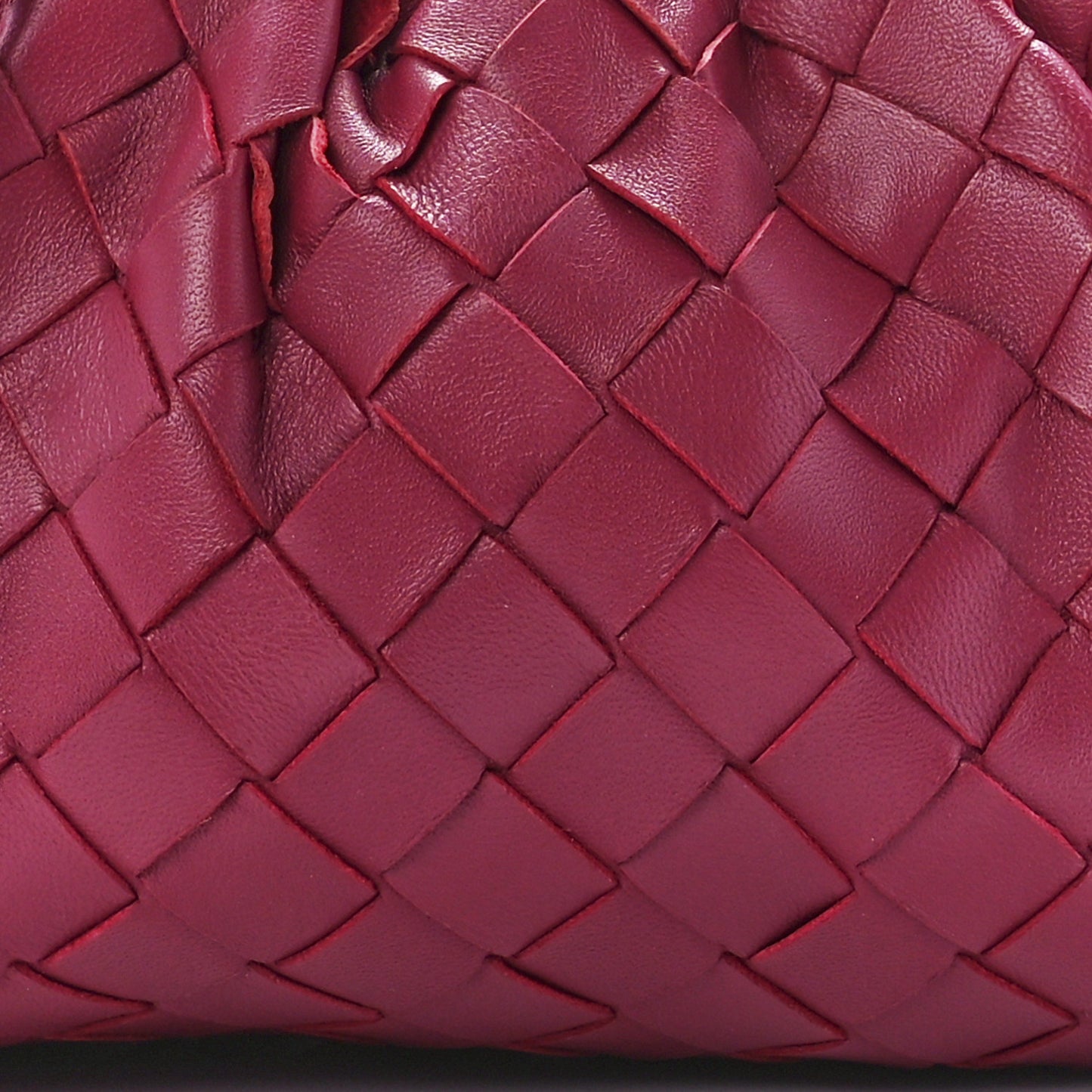 Nappa Intrecciato The Mini Pouch Amaranto