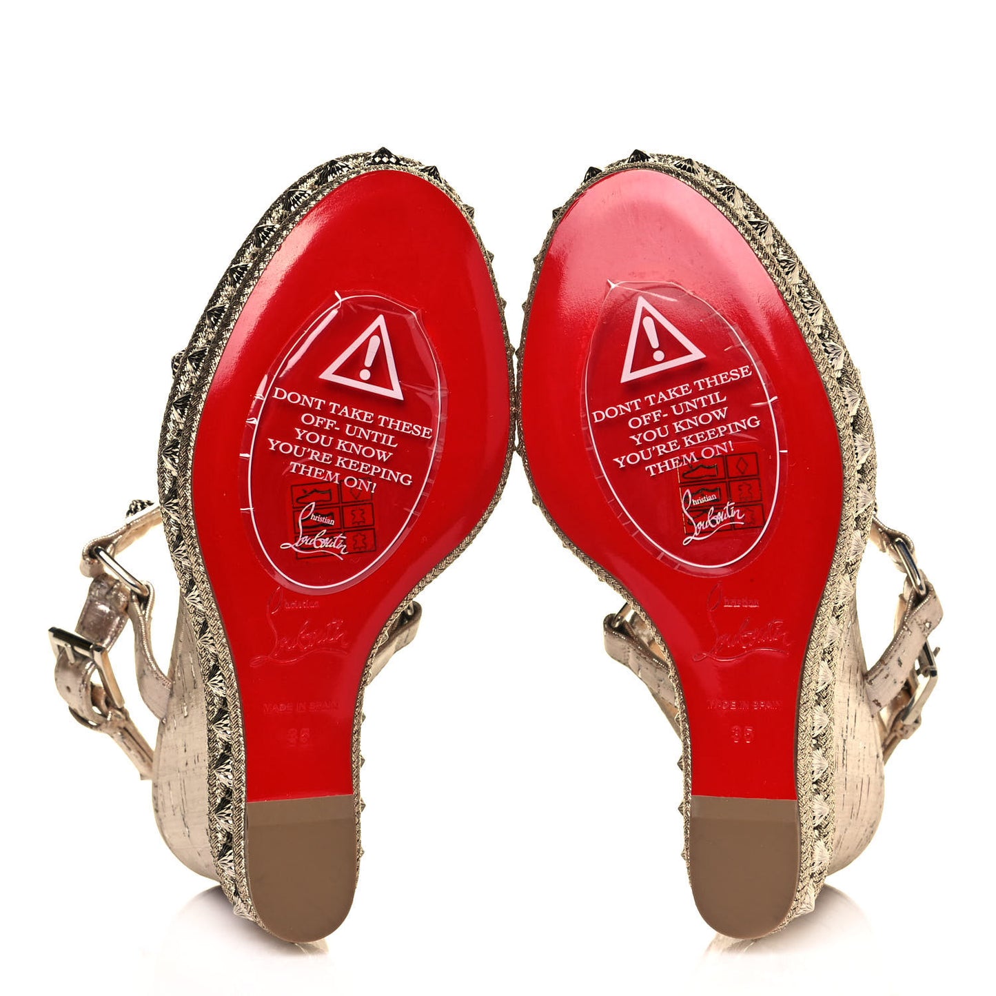 Cork Studded Pyradiams 110 Platform Sandals 35 Silver