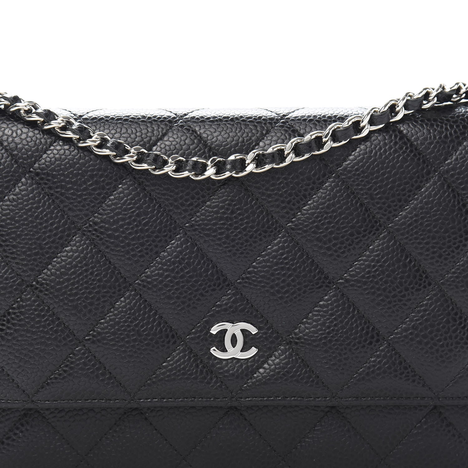 Chanel Caviar Quilted Wallet On Chain WOC Black 10 of 11
