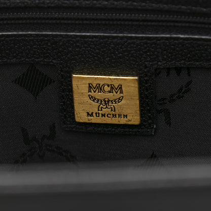 MCM Grained Calfskin Studded Bucket Bag Black 6 of 9